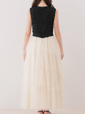 Muse flare tulle long onepiece(eme10909)
