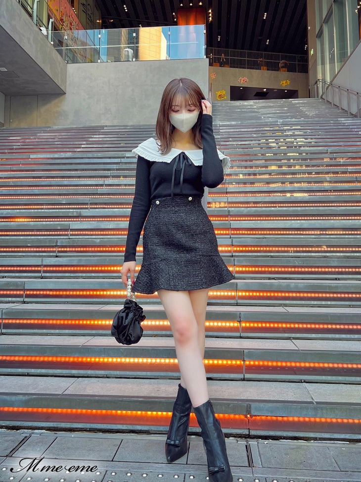 【SALE】Dot tulle short boots (eme10281)