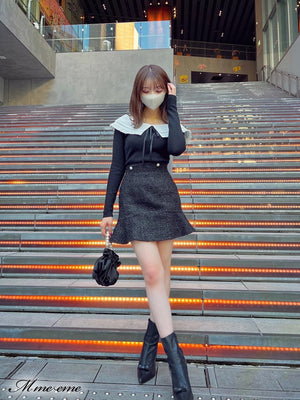 【SALE】Dot tulle short boots (eme10281)