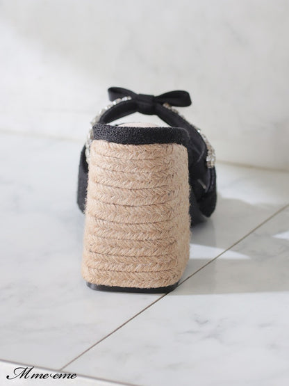 【SALE】Ribbon tweed mule (eme10312)