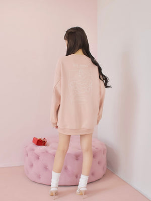 【sale】Back printed sweatshirt dress (eme10336)