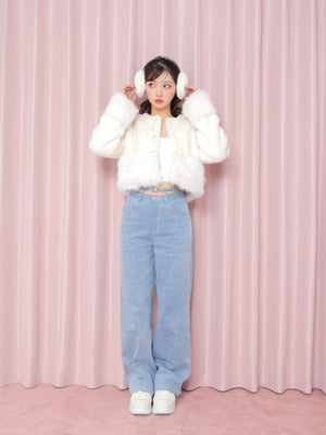 Waist ribbon lame denim(eme10452)