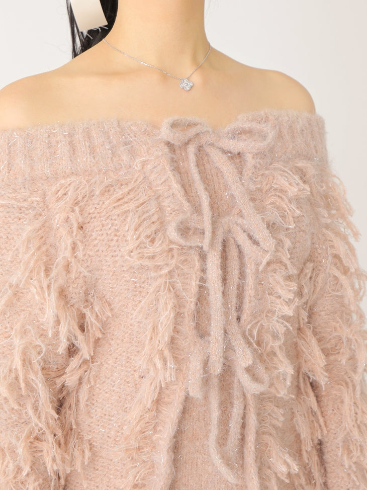 SALE】Fringe knit minionepiece(eme10534) – M me eme SALE】Fringe knit minionepiece(eme10534) – M me eme