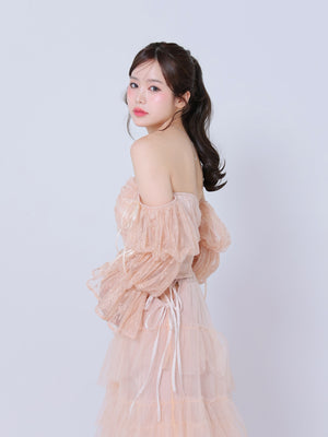 Candy sleeve lace tops(eme10708)