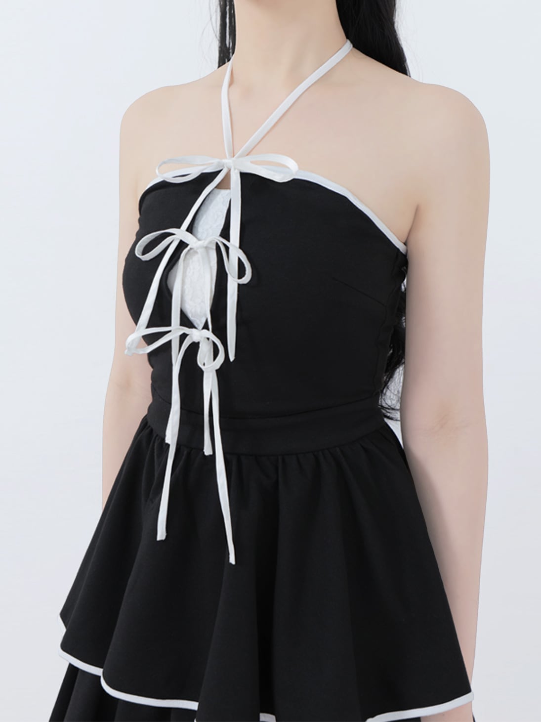Sweat tiered long onepiece(eme10605)