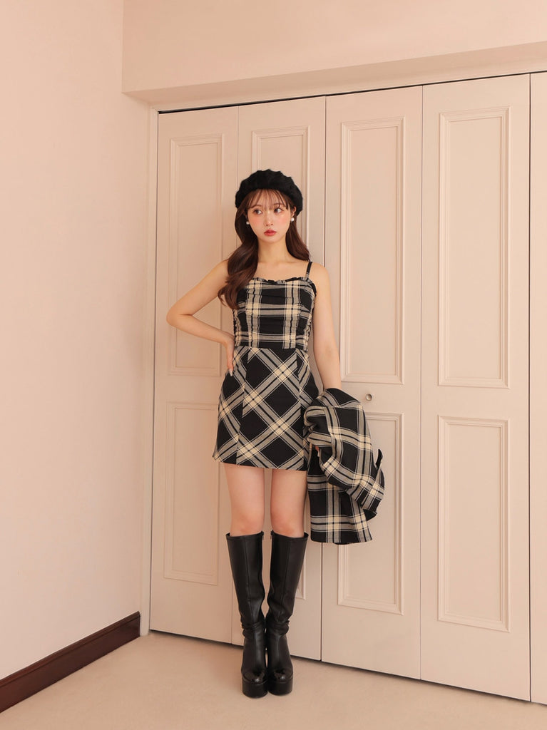 Urban check shirt outer(eme10801)