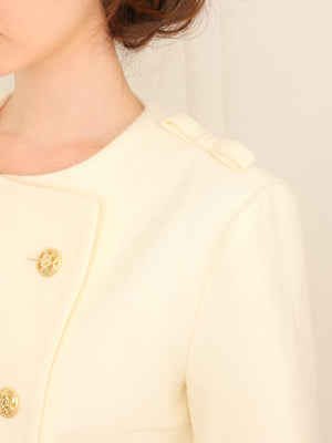 Cropped melton jacket(eme10498)