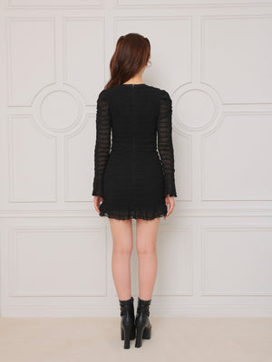 ribbon shirring mini onepiece(eme10719)