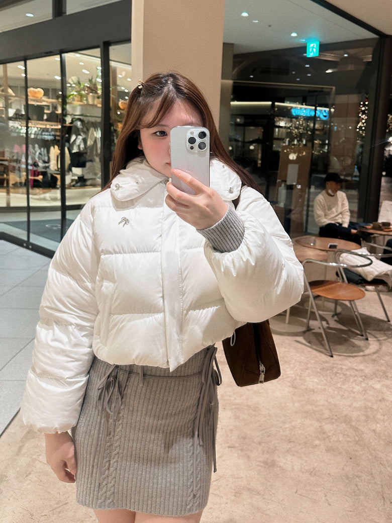 【SALE】Bijou cropped down jacket(eme10815)