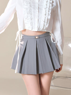 Layered pleated short pants(eme11001)