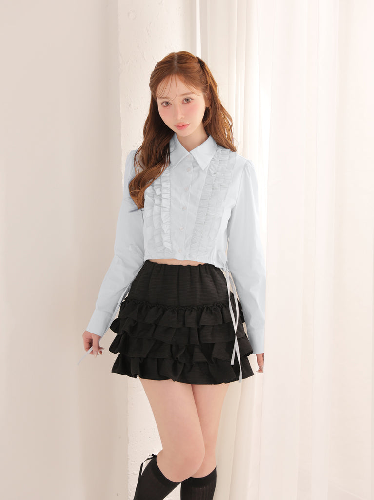 model：162cm　(size：F　color：Sax)