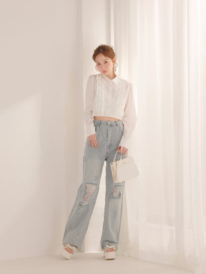 model：162cm　(size：F　color：White)