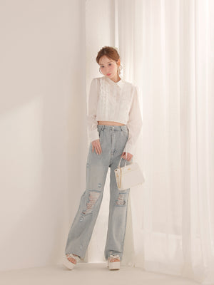 model：162cm　(size：F　color：White)