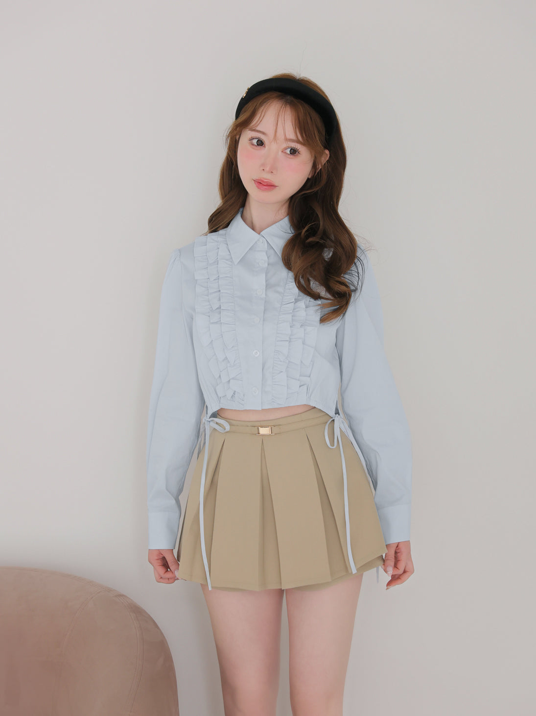 model：162cm　(size：F　color：Sax)