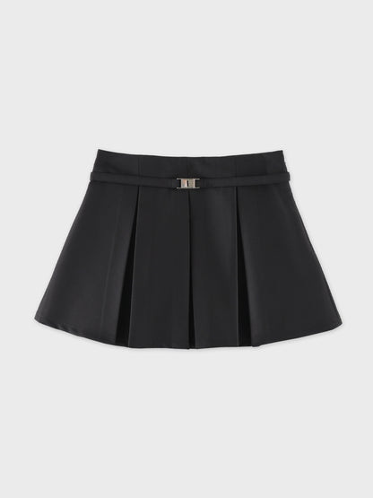 Layered pleated short pants(eme11001)