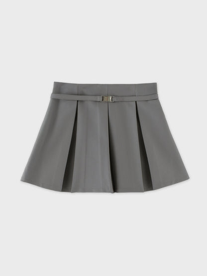 Layered pleated short pants(eme11001)