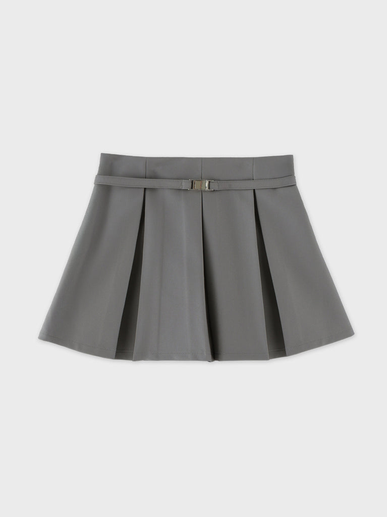 Layered pleated short pants(eme11001)