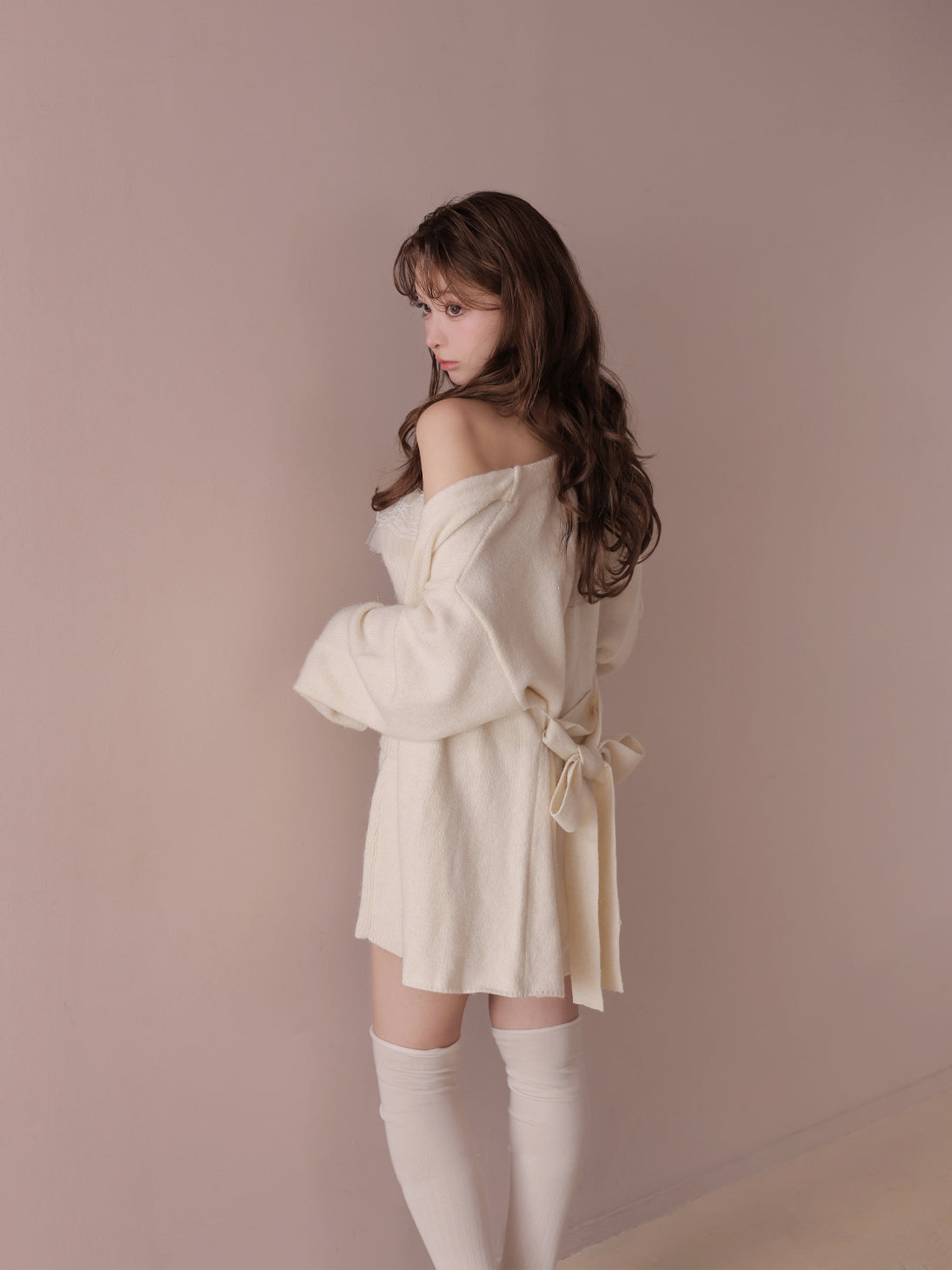 Lame gown layered knit set(eme11002) – M me eme