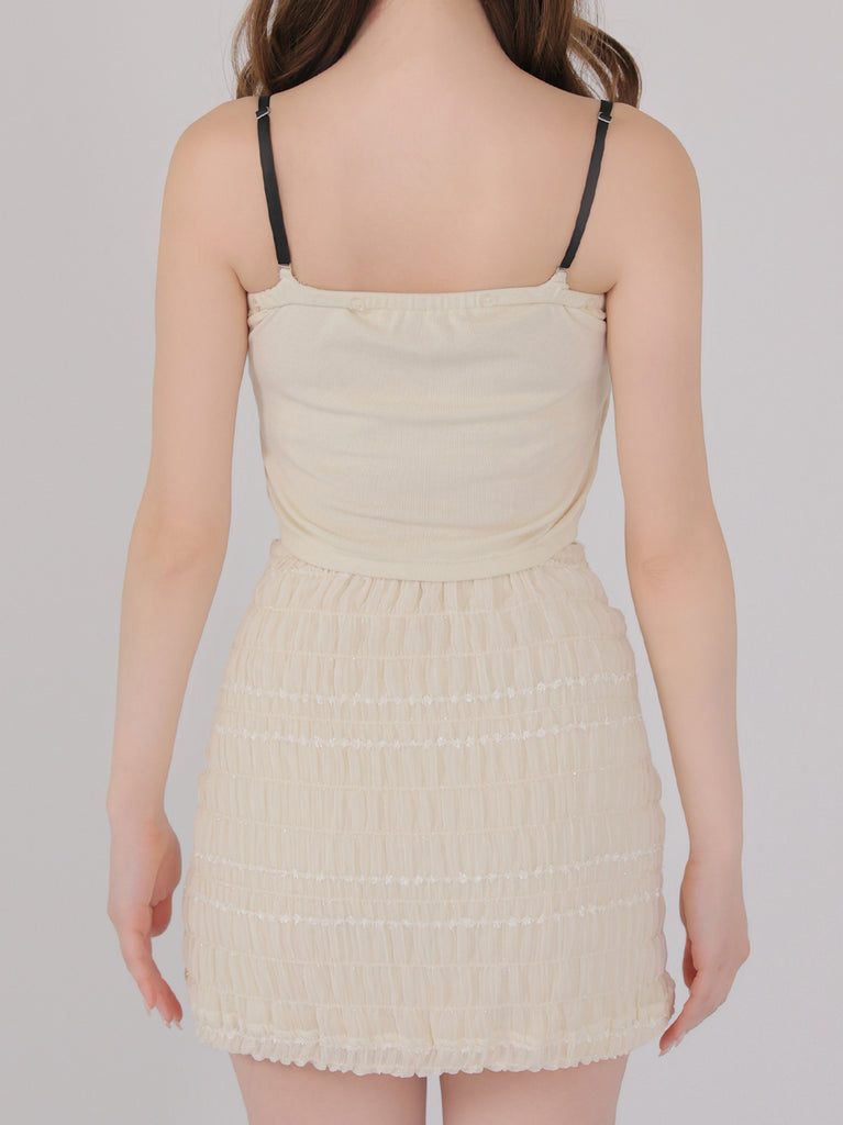 Milky chiffon ribbon set up(eme11003)