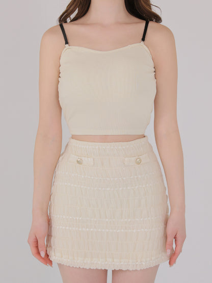 Milky chiffon ribbon set up(eme11003)