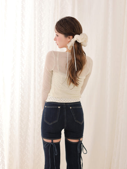 model：160cm　(size：F　color：Ivory)