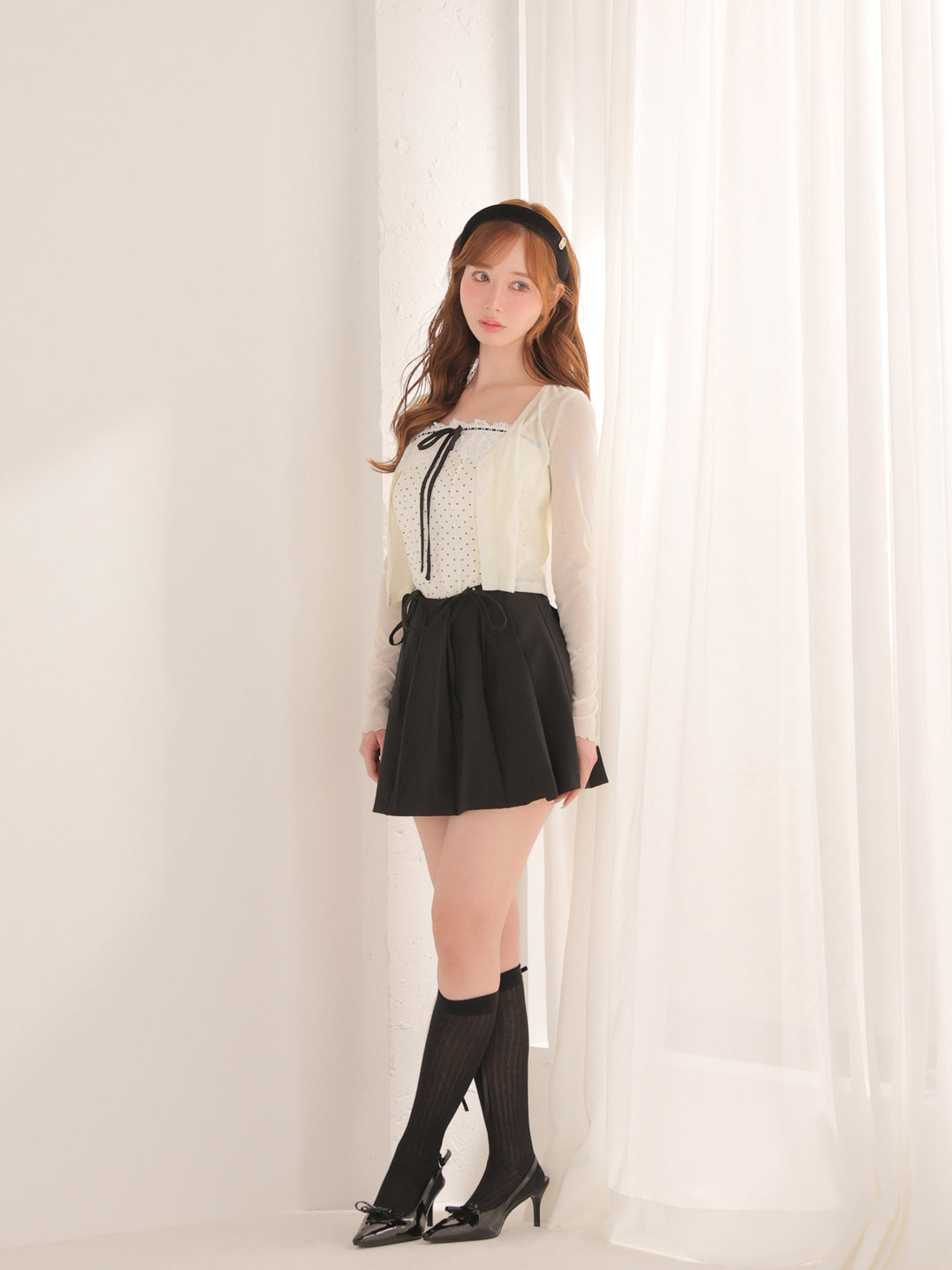 model：162cm　(size：F　color：Ivory)