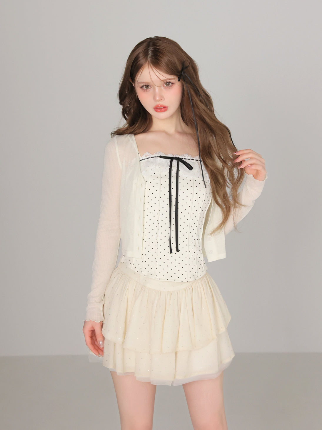 Corset like ribbon cami ensemble(eme11005) – M me eme