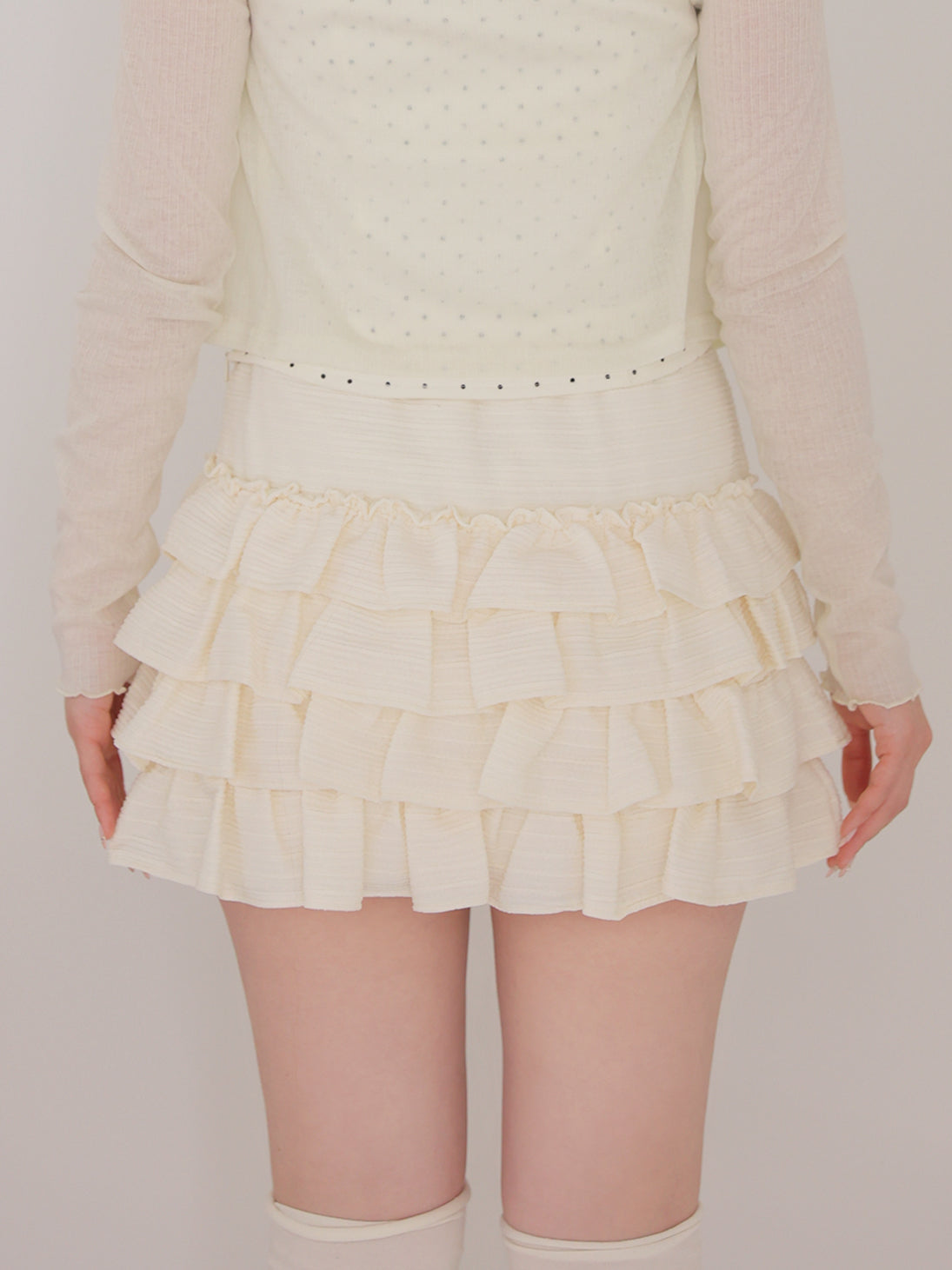 Lady doll tiered mini skirt(eme11006)