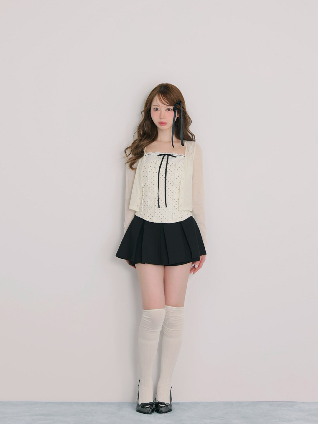 model：162cm　(size：F　color：Ivory)