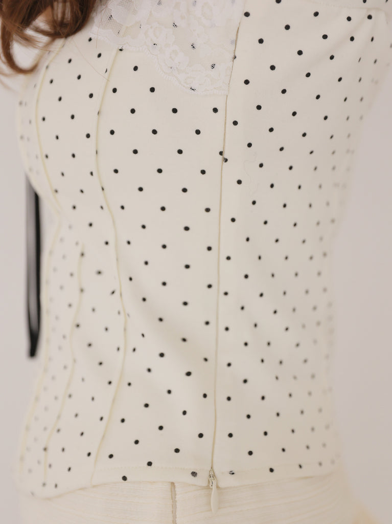 Corset like ribbon cami ensemble(eme11005)