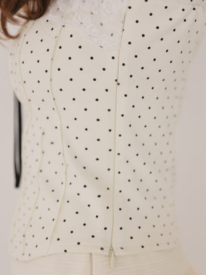 Corset like ribbon cami ensemble(eme11005)