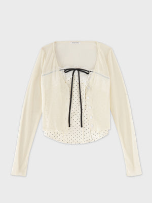 Corset like ribbon cami ensemble(eme11005)