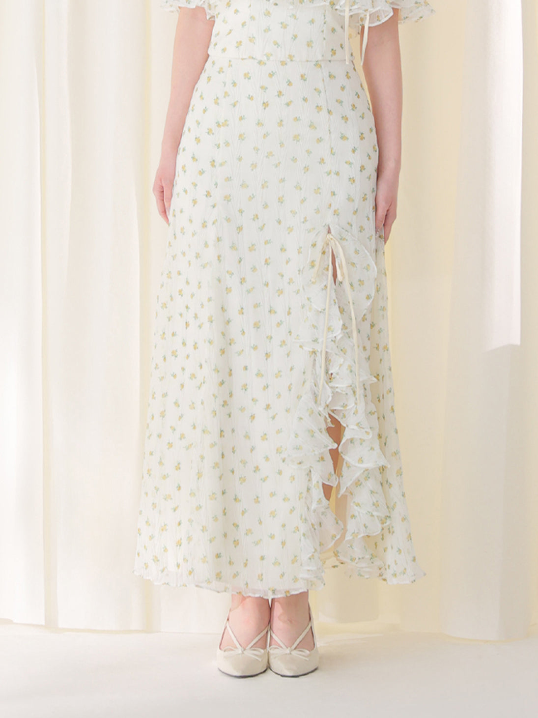 スカート Rosy ribbon slit mermaid skirt Pre Order] Rosy Ribbon Slit Mermaid Skirt (eme11008) – M me eme