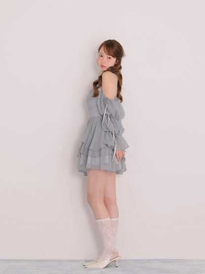 model：162cm　(size：F　color：Blue)