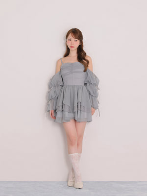 model：162cm　(size：F　color：Blue)