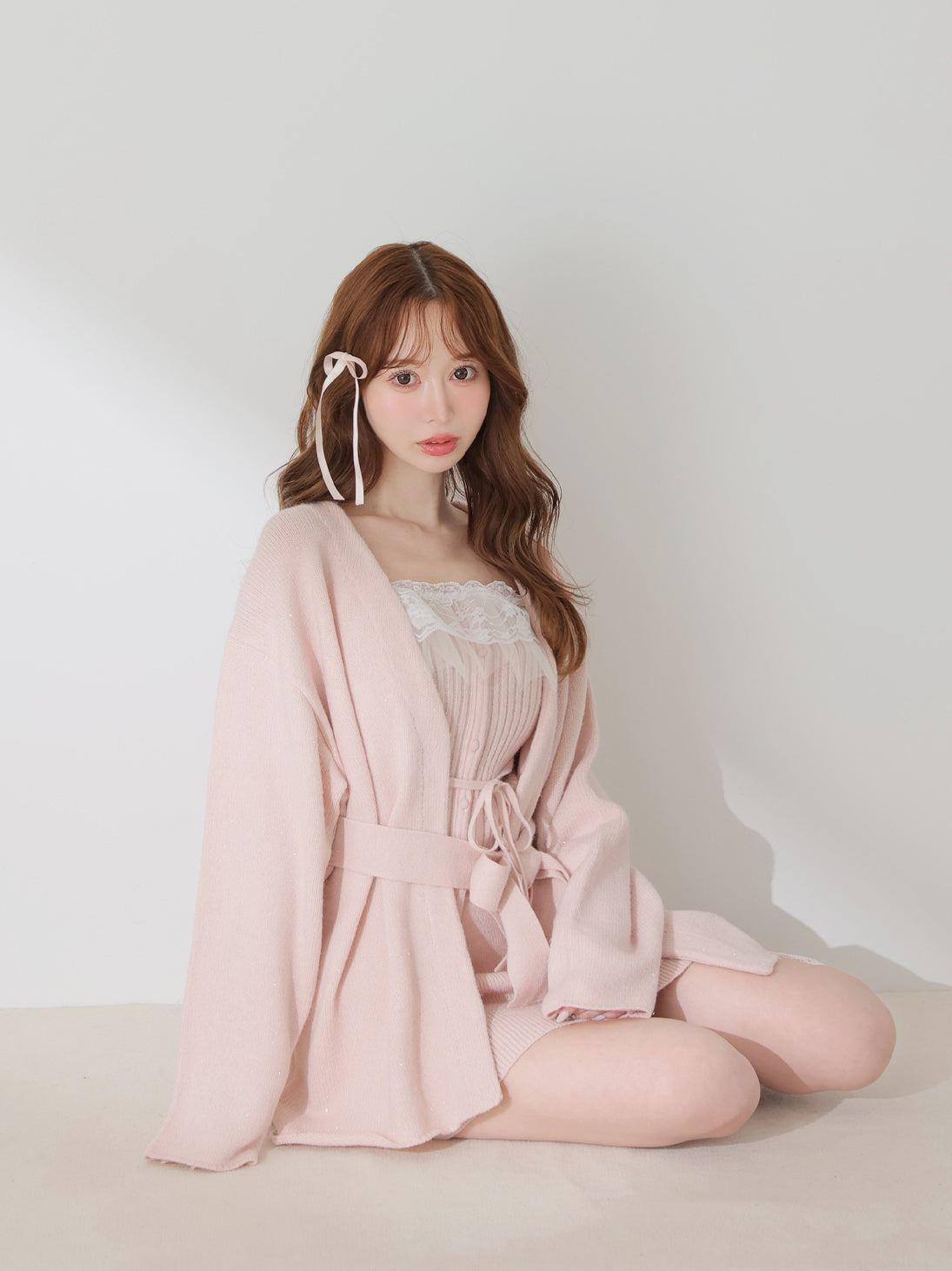 model：162cm　(size：F　color：Pink)