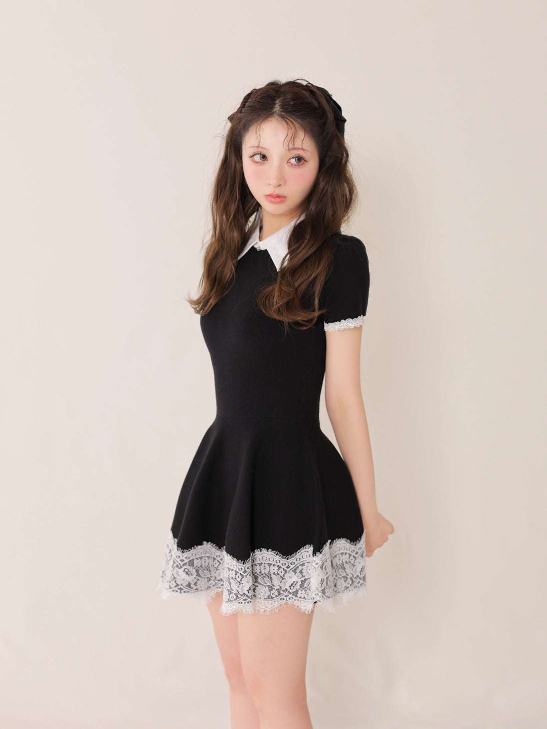 model：160cm　(size：F　color：Black)