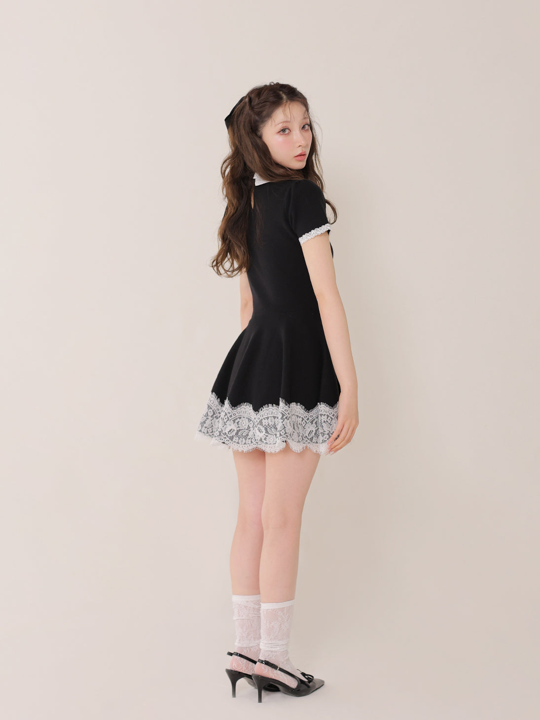 model：160cm　(size：F　color：Black)