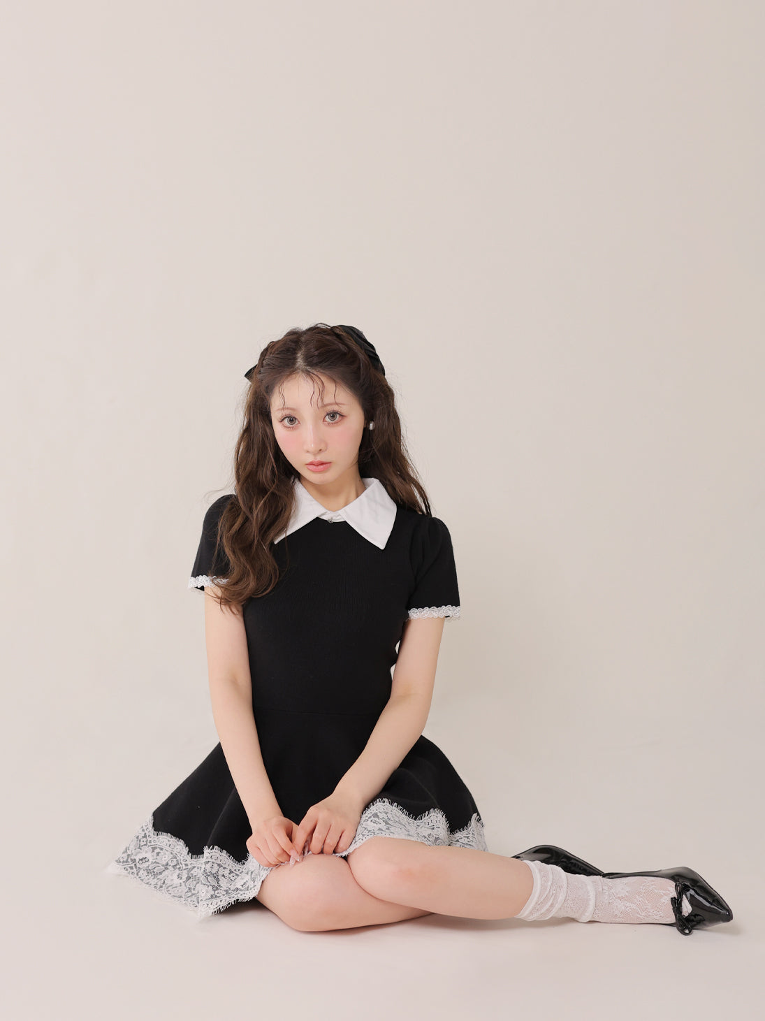 Ladylike lace hem mini onepiece(eme11013) – M me eme