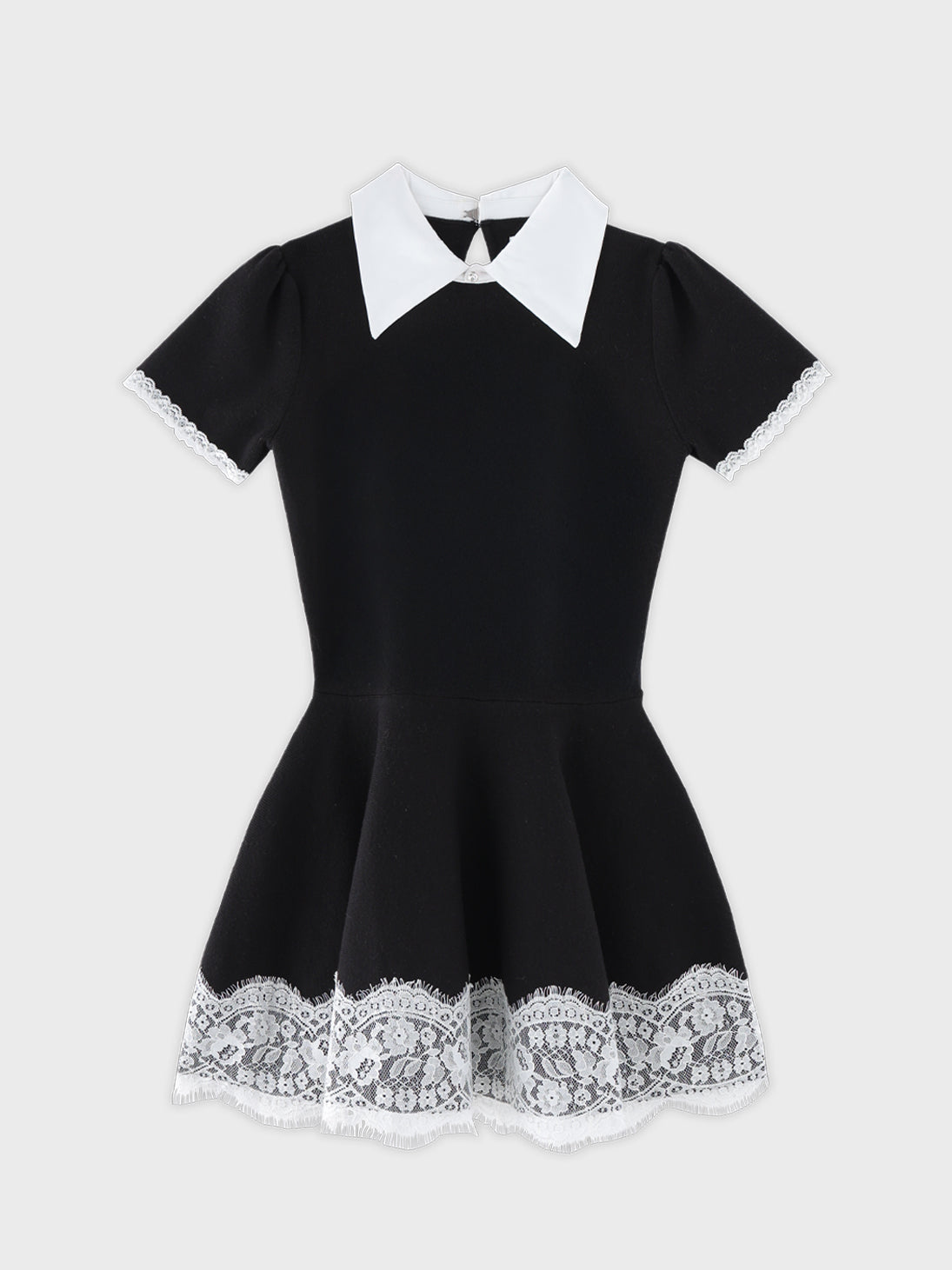 ワンピース Ladylike lace hem mini onepiece M me eme Ladylike lace hem mini onepiece(eme11013) – M me eme