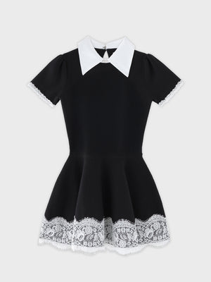 Ladylike lace hem mini one-piece (eme11013)