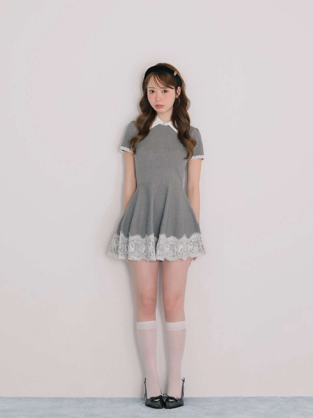 model：162cm　(size：F　color：Gray)