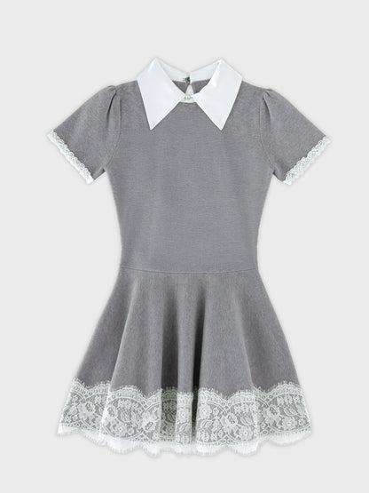 Ladylike lace hem mini one-piece (eme11013)