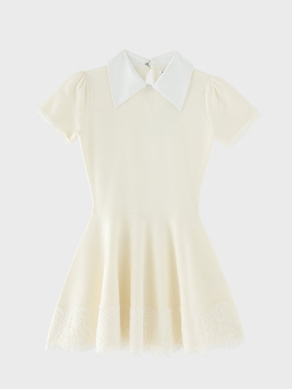 Ladylike lace hem mini one-piece (eme11013)