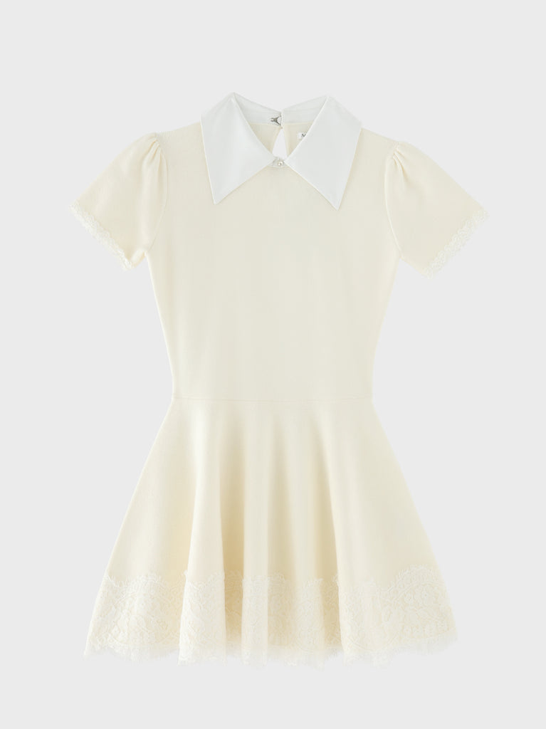 Ladylike lace hem mini one-piece (eme11013)