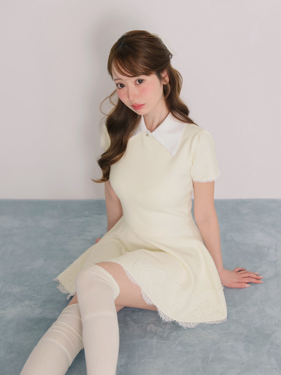 Ladylike lace hem mini onepiece(eme11013) – M me eme