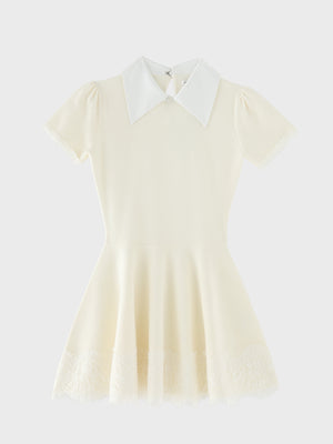 Ladylike lace hem mini one-piece (eme11013)