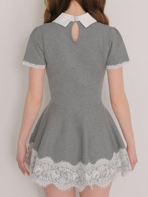 Ladylike lace hem mini onepiece(eme11013) – M me eme