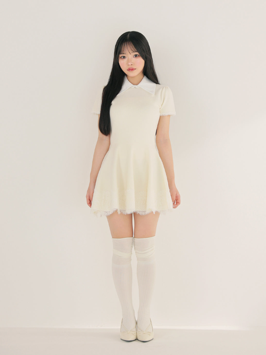 Ladylike lace hem mini onepiece(eme11013) – M me eme