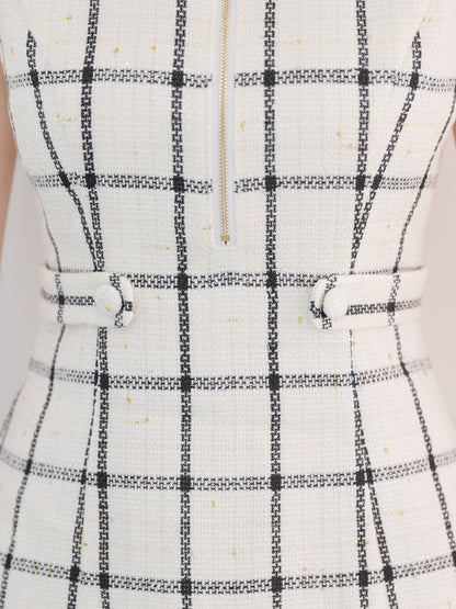 Tweed check docking mini onepiece(eme11014)